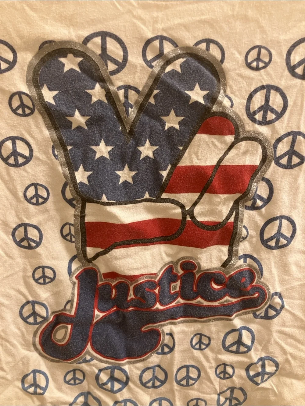 Justice Red, White and Blue Graphic Tee